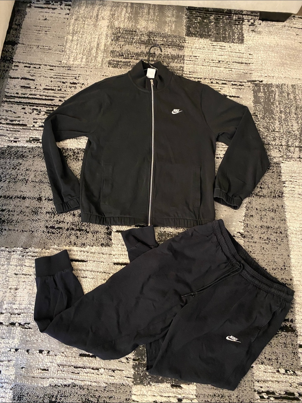 Men’s Nike Club Knit Set Pants + Jacket Medium Black
